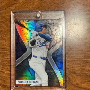 Shohei Ohtani Dodgers Topps Chrome Rainbow Foil Baseball Card